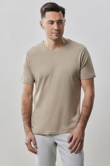 T-Shirt col rond pour homme par Robert Barakett | 23336/Georgia Ficelle | Machemise.ca, vêtements mode pour hommes