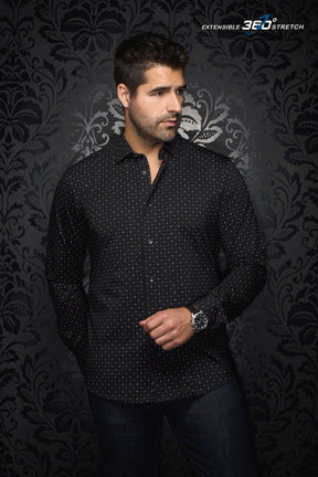 Chemise manches longues en Knit pour homme par Au Noir | ALEXANDER SQRX Noir | Machemise.ca, inventaire complet de la marque Au Noir