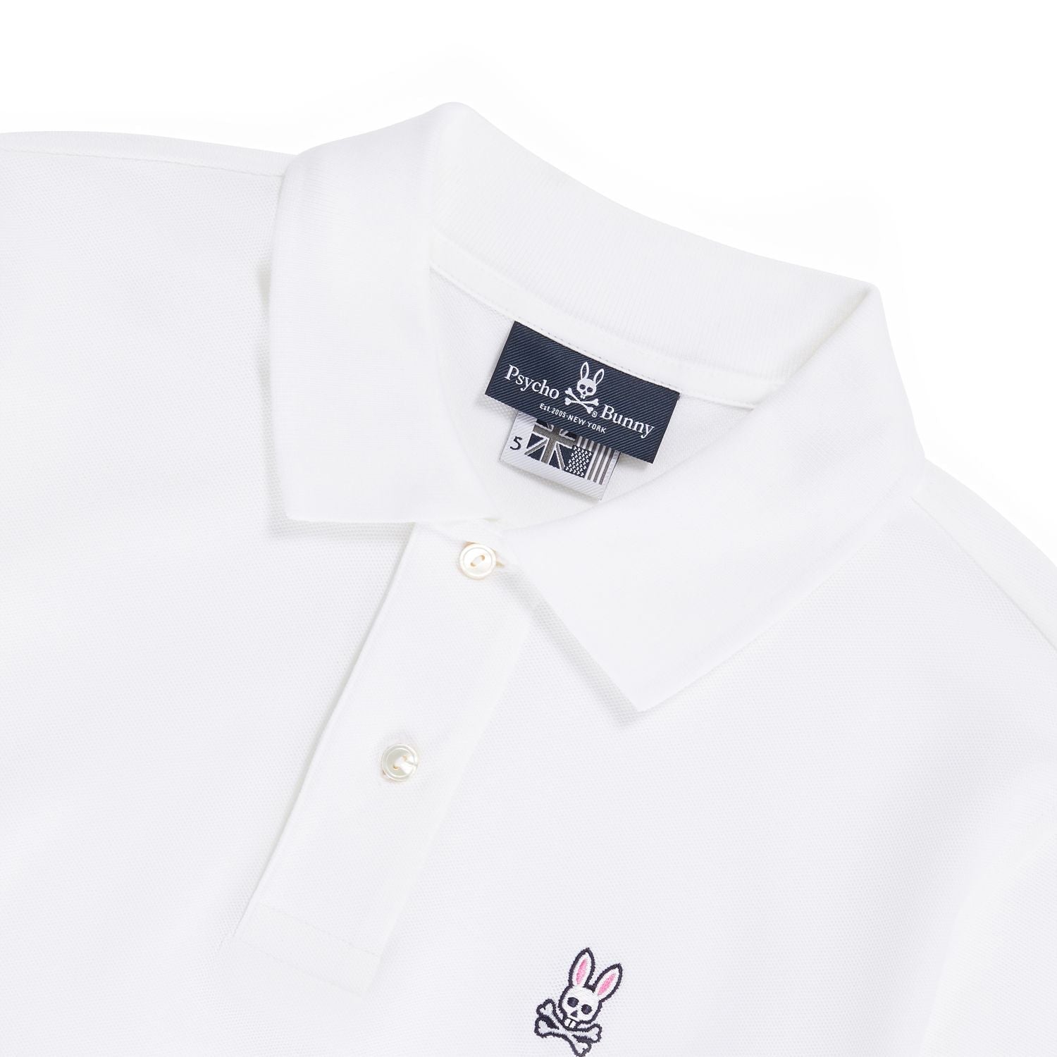 Polo pour homme par Psycho Bunny | Classic B6K001ARPC Blanc | Machemise.ca, vêtements mode pour hommes