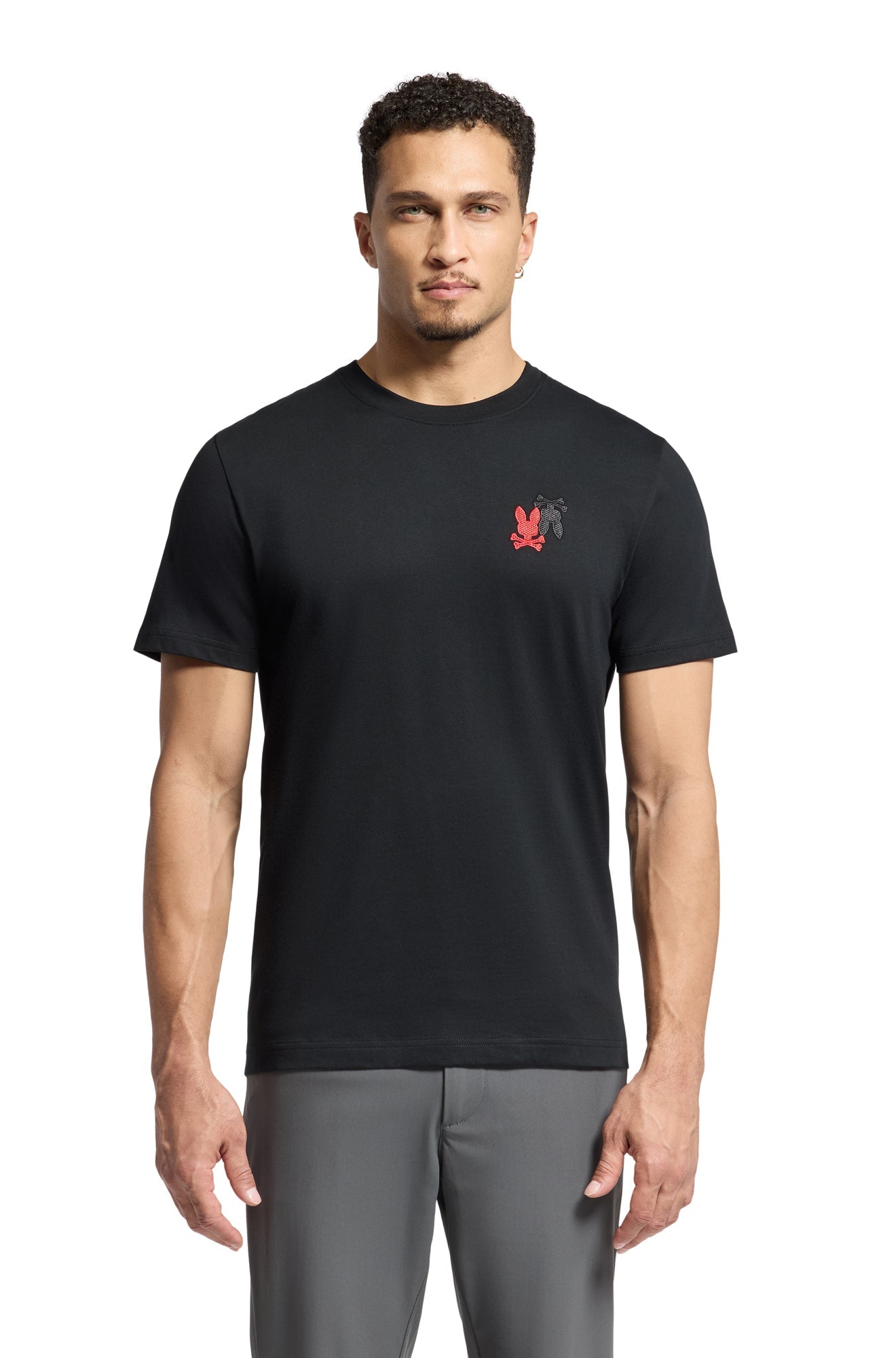 T-Shirt pour homme par Psycho Bunny | Pierce/B6U214E200 Noir Rouge | Machemise.ca, inventaire complet de la marque Au Noir