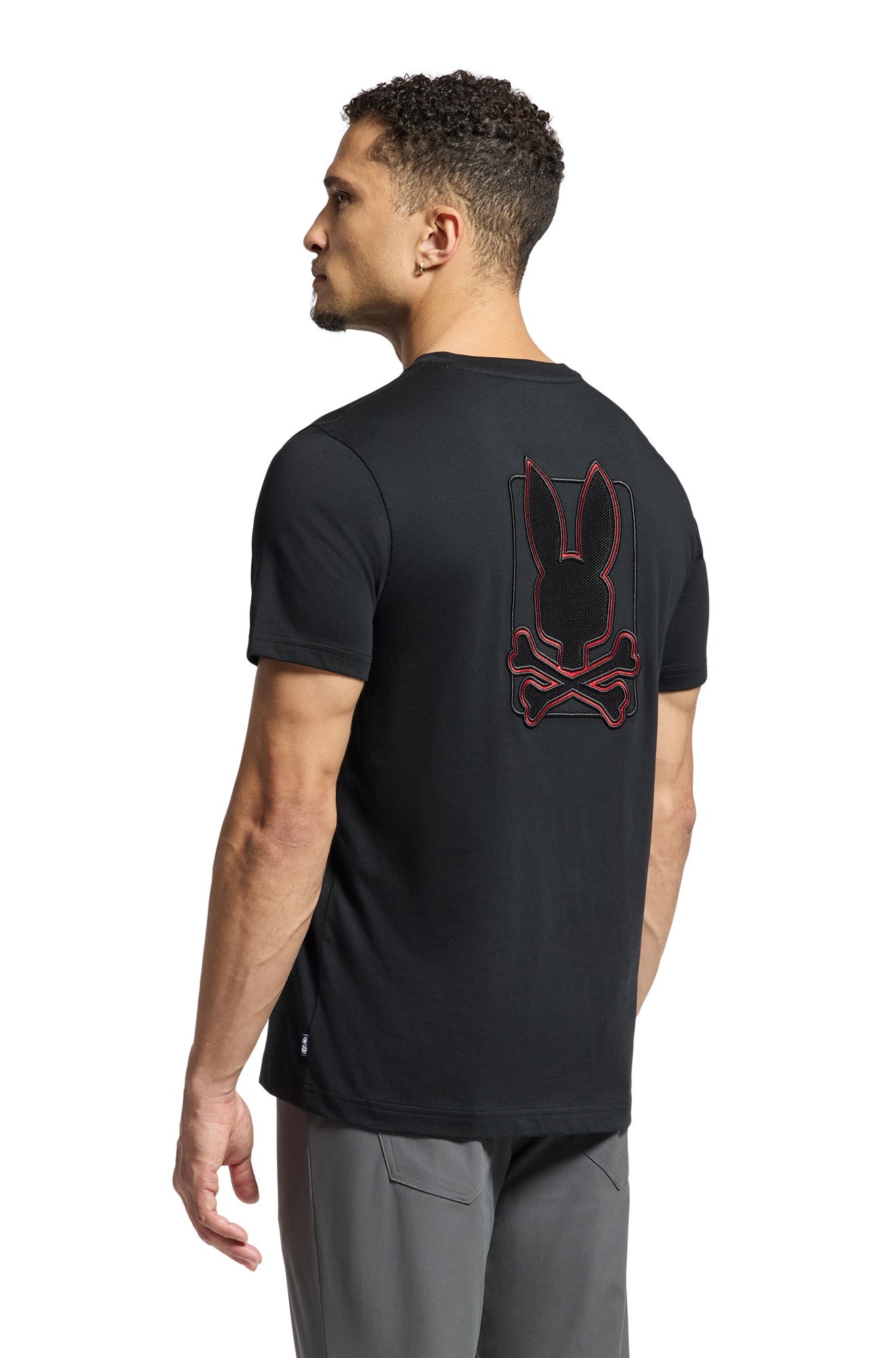 T-Shirt pour homme par Psycho Bunny | Pierce/B6U214E200 Noir Rouge | Machemise.ca, inventaire complet de la marque Au Noir