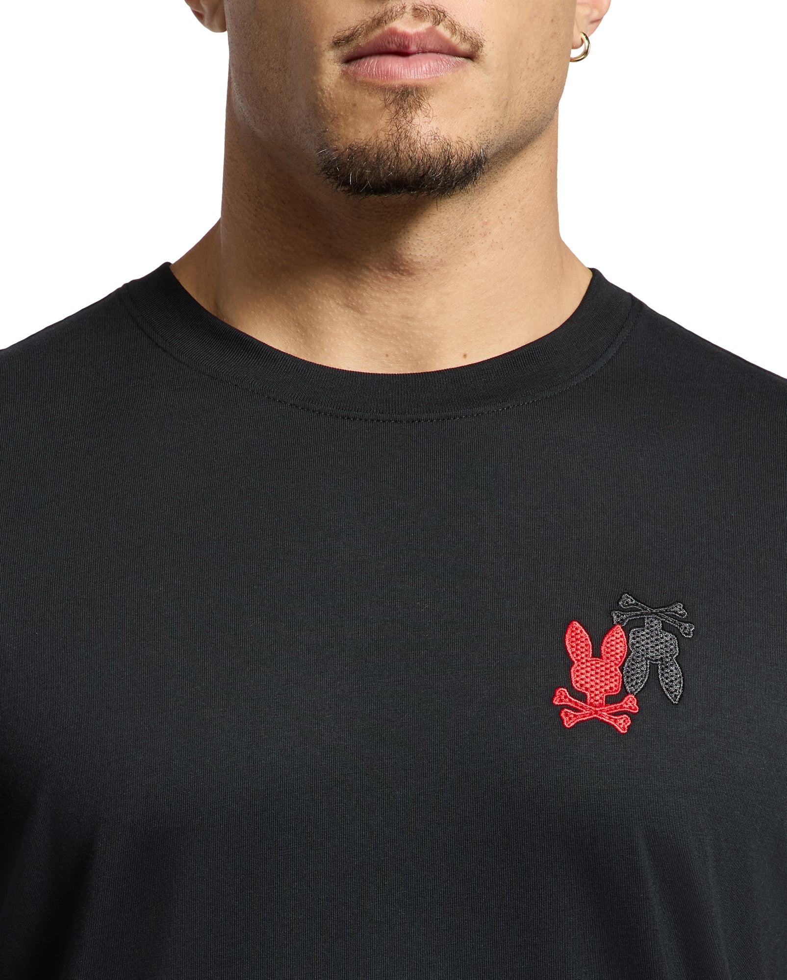 T-Shirt pour homme par Psycho Bunny | Pierce/B6U214E200 Noir Rouge | Machemise.ca, inventaire complet de la marque Au Noir