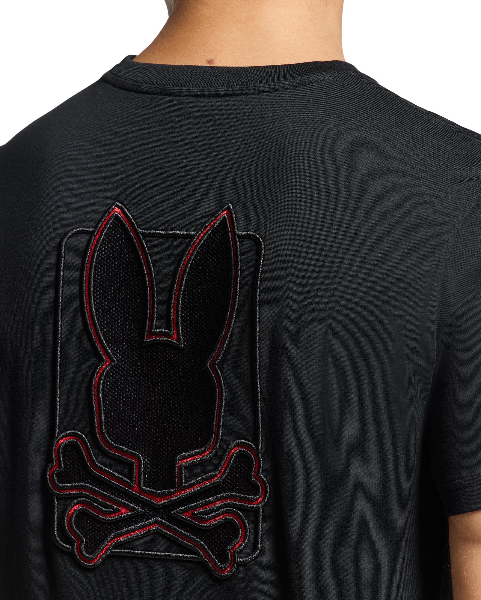 T-Shirt pour homme par Psycho Bunny | Pierce/B6U214E200 Noir Rouge | Machemise.ca, inventaire complet de la marque Au Noir