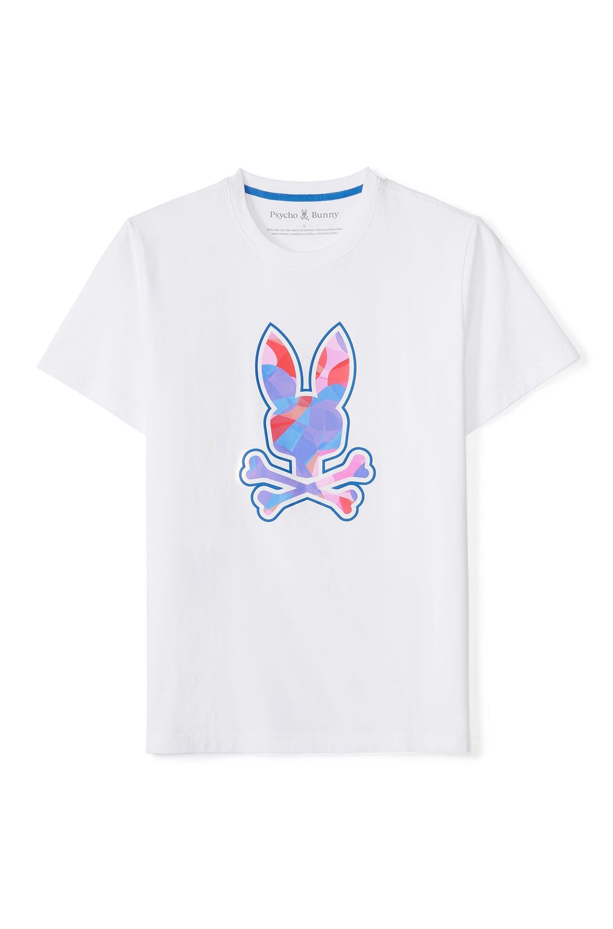 T-Shirt pour homme par Psycho Bunny | Norridge B6U724D200 Blanc | Machemise.ca, vêtements mode pour hommes