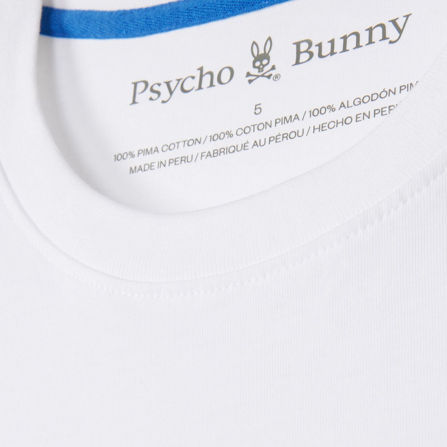 T-Shirt pour homme par Psycho Bunny | Norridge B6U724D200 Blanc | Machemise.ca, vêtements mode pour hommes