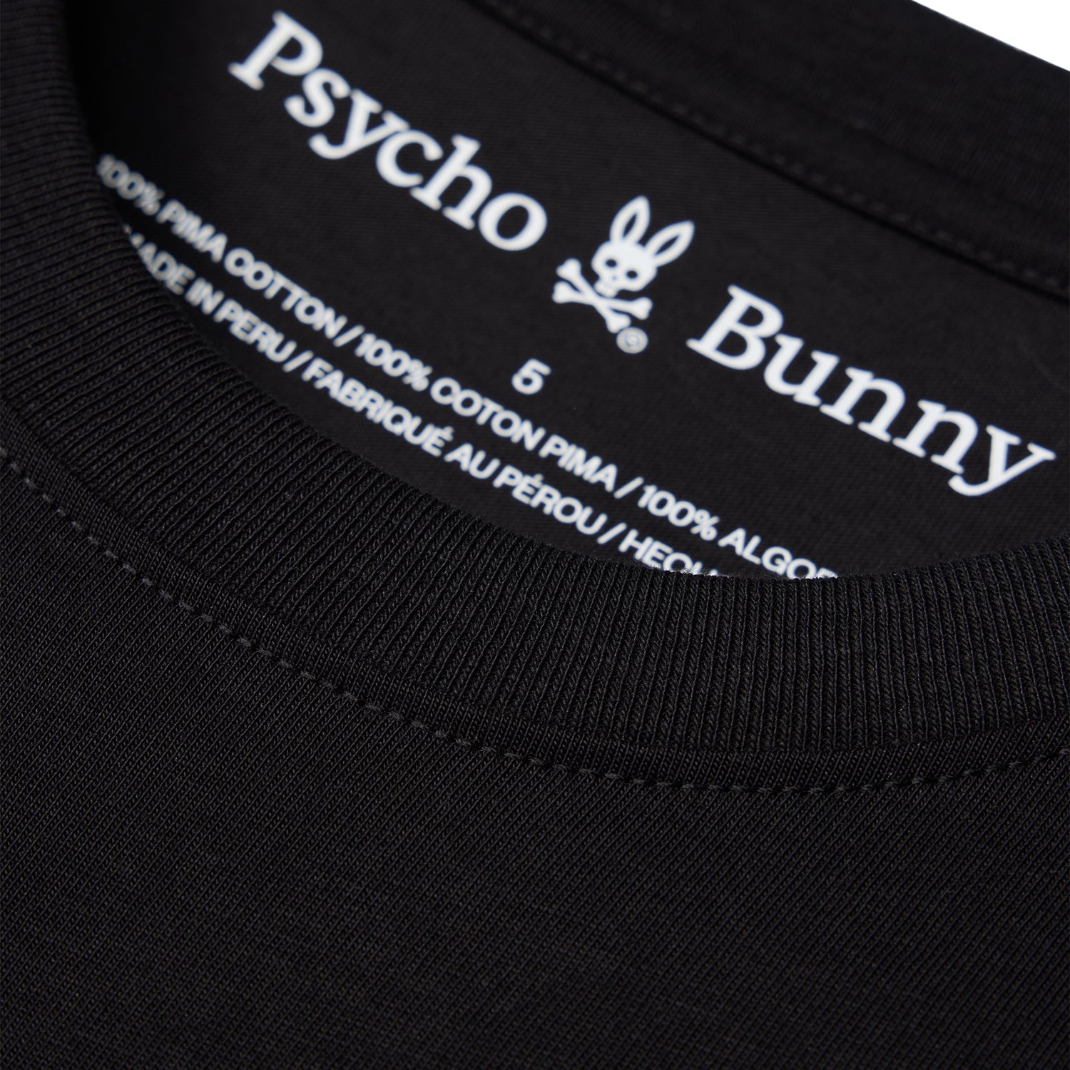 T-Shirt pour homme par Psycho Bunny | Randolph B6U814D200 Noir | Machemise.ca, vêtements mode pour hommes