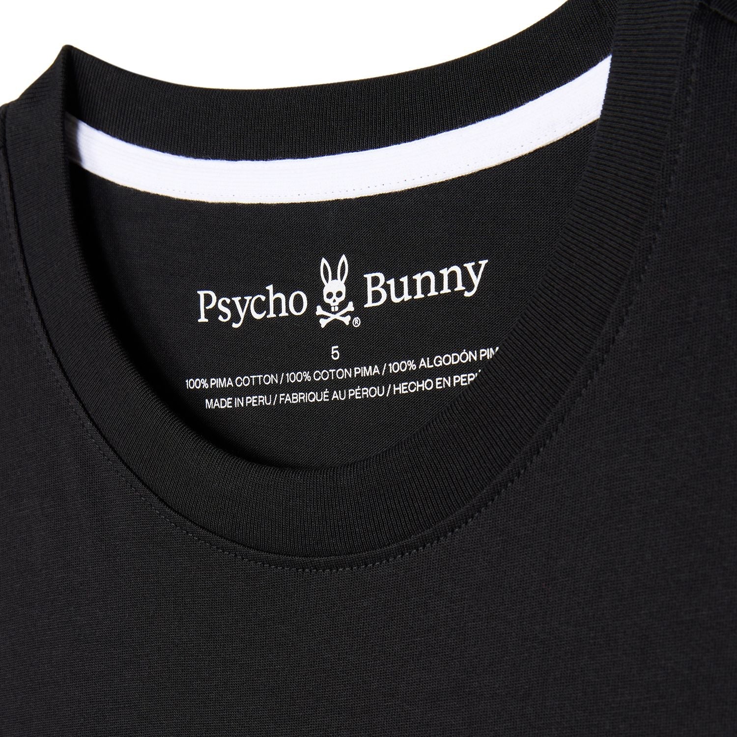 T-Shirt pour homme par Psycho Bunny | Tilden B6U911D200 Noir | Machemise.ca, vêtements mode pour hommes