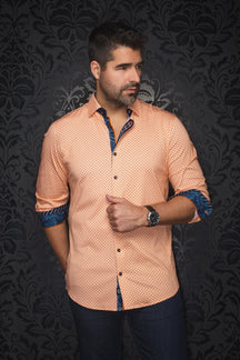 Chemise manches longues en Knit pour homme par Au Noir | CALDARA Orange | Machemise.ca, inventaire complet de la marque Au Noir