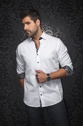 Chemise manches longues pour homme par Au Noir | DOMINION Blanc | Machemise.ca, inventaire complet de la marque Au Noir