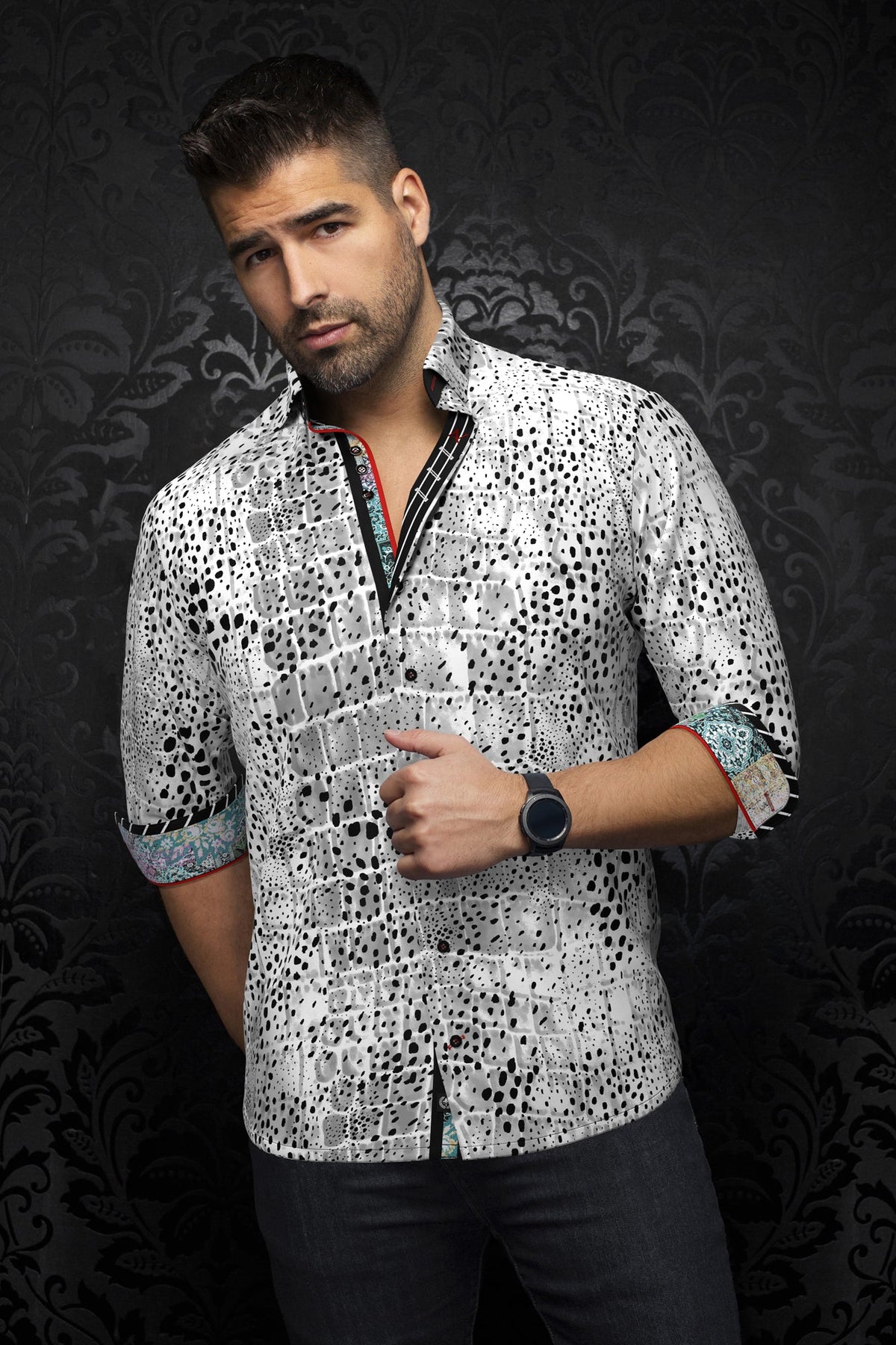 Chemise manches longues pour homme par Au Noir | GOZZI Blanc | Machemise.ca, inventaire complet de la marque Au Noir