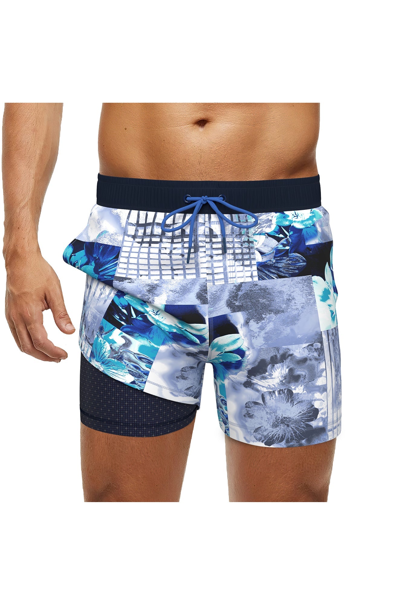 Short maillot de bain assortie pour homme par Au Noir | LACOURT-B Turquoise | Machemise.ca, inventaire complet de la marque Au Noir