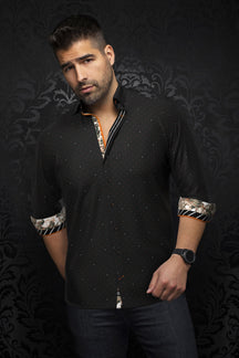 Chemise manches longues pour homme par Au Noir | LANZANI Noir Rouille | Machemise.ca, inventaire complet de la marque Au Noir