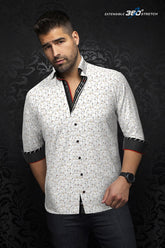 Chemise manches longues en Knit pour homme par Au Noir | MCBRYDE Blanc Or | Machemise.ca, inventaire complet de la marque Au Noir