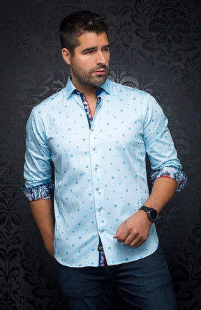 Chemise manches longues pour homme par Au Noir | ODESSA Turquoise | Machemise.ca, inventaire complet de la marque Au Noir