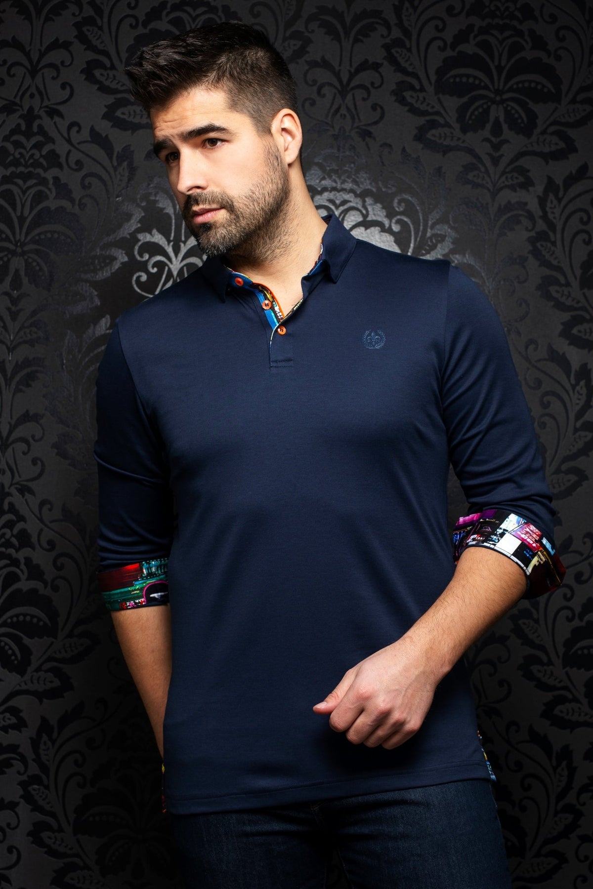 Polo pour homme par Au Noir | Falcon navy | Machemise.ca, inventaire complet de la marque Au Noir