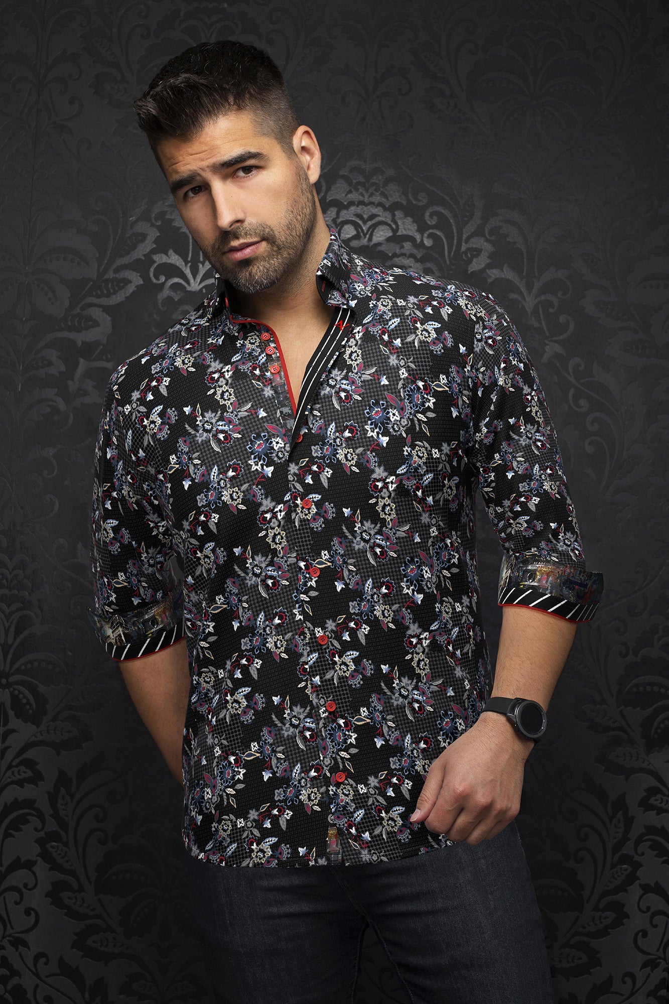 Chemise manches longues pour homme par Au Noir | LINERO Noir Indigo | Machemise.ca, inventaire complet de la marque Au Noir