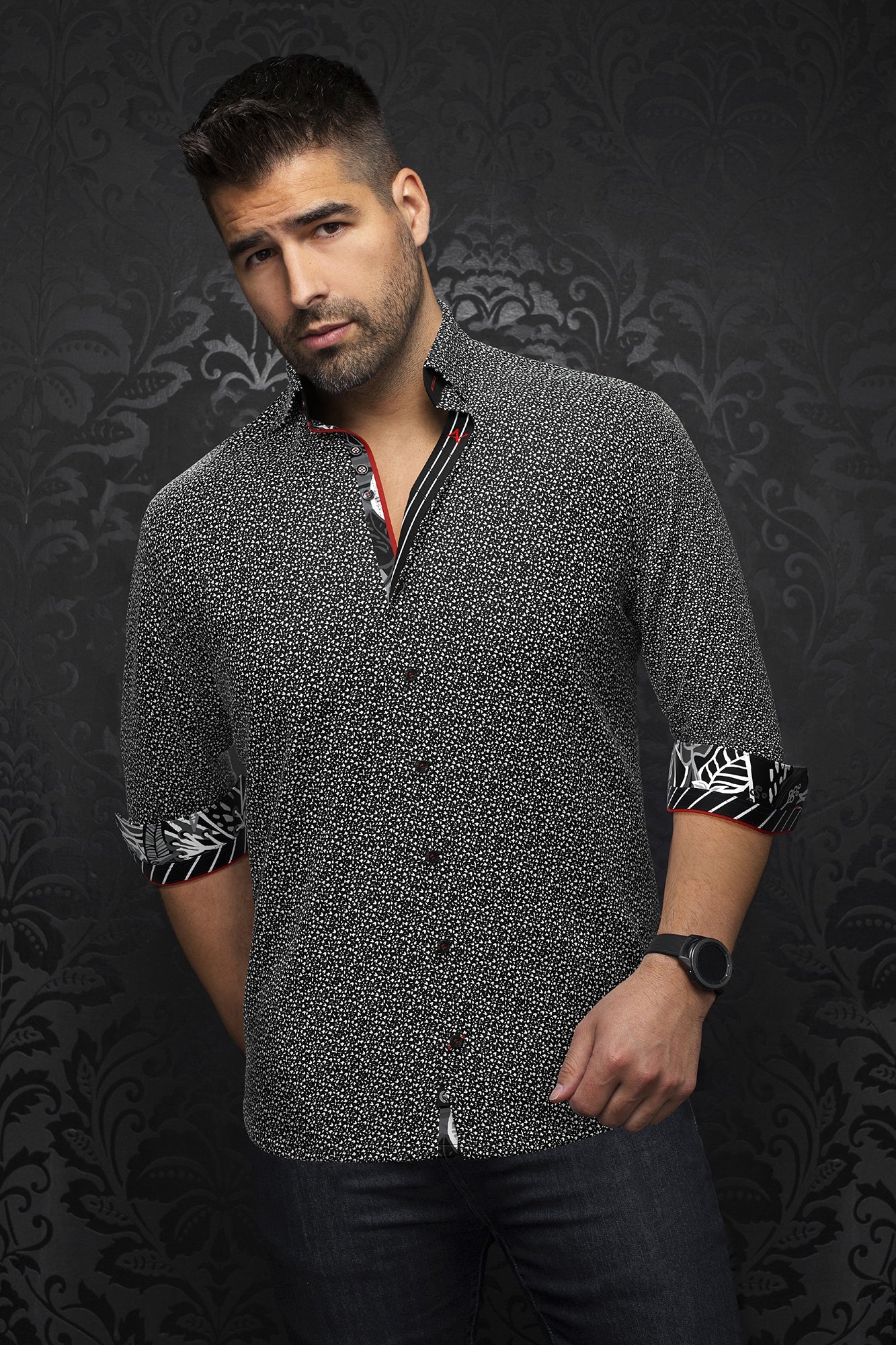 Chemise manches longues pour homme par Au Noir | MOZI Noir | Machemise.ca, inventaire complet de la marque Au Noir