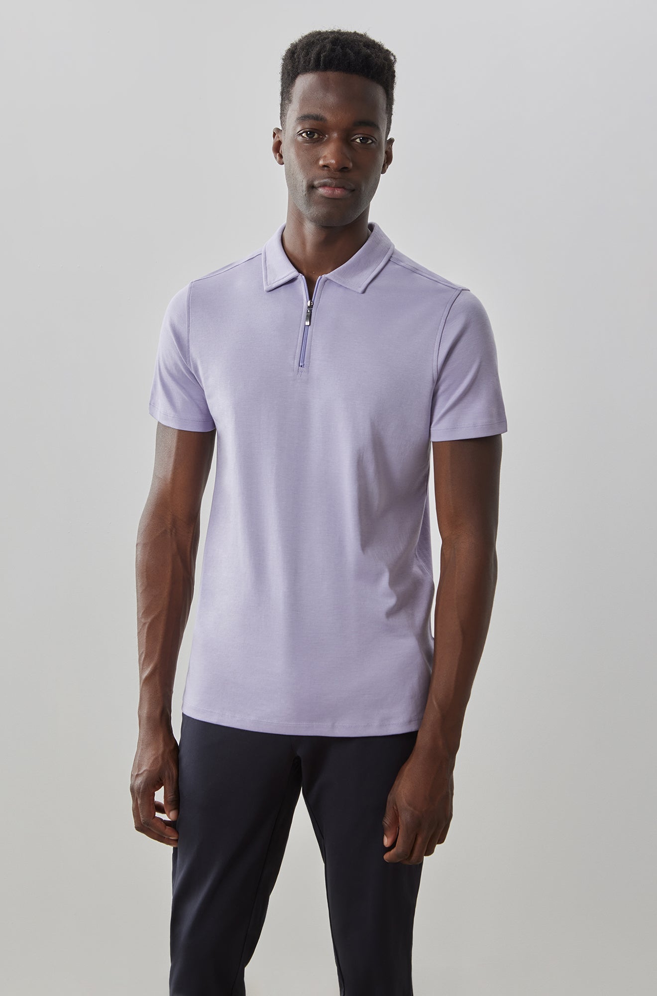 Polo avec zip pour homme par Robert Barakett | Georgia RB01030 Herlil | Machemise.ca, vêtements mode pour hommes