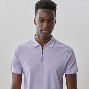 Polo avec zip pour homme par Robert Barakett | Georgia RB01030 Herlil | Machemise.ca, vêtements mode pour hommes